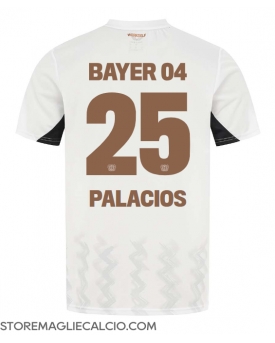 Bayer Leverkusen Exequiel Palacios #25 Maglia Gara Trasferta Repliche 2024-25